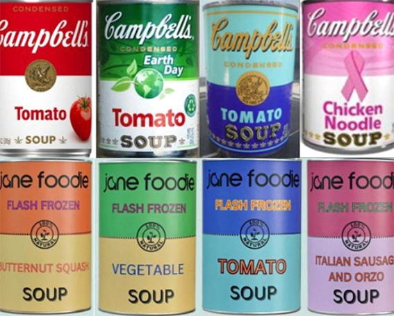 Campbell’s demanda a Jane Foodie por imitar la imagen de sus latas