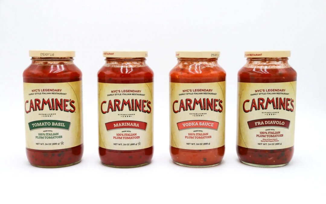 Carmine’s sells its Italian sauces in packaging with accessible closures