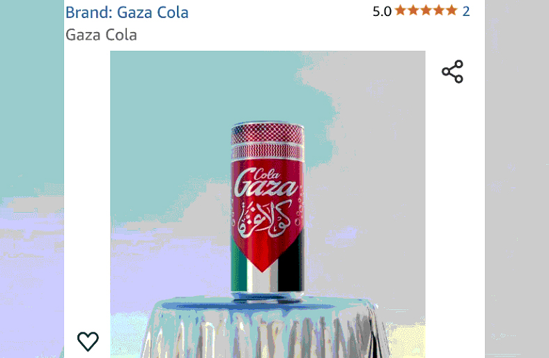 Cola Gaza a déjà vendu un demi-million de canettes au Royaume-Uni.