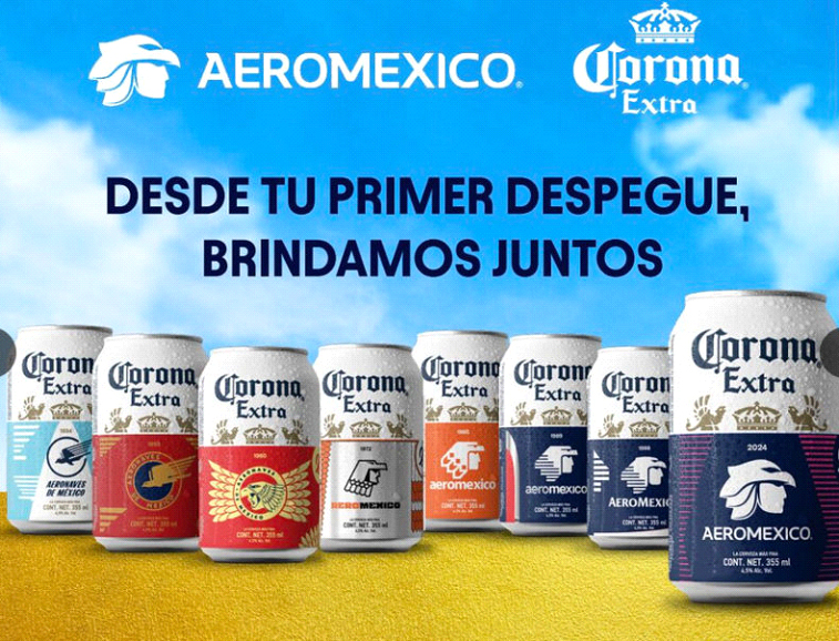 Corona celebra il rebranding di Aeromexico con lattine di birra commemorative