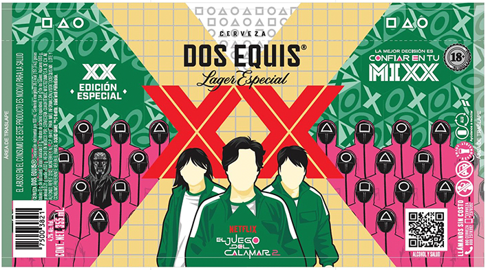 Dos Equis launches themed cans with the new season of The Squid Game