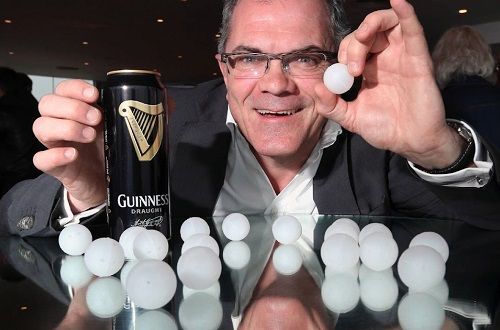 why does a plastic ball appear inside Guinness beer cans?
