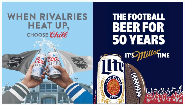 Molson Coors aktiviert Coors Light und Miller Lite in der American-Football-Saison