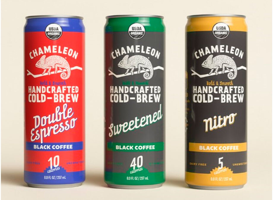 La société Chameleon Organic Coffee a lancé une nouvelle gamme de boîtes de conserve.