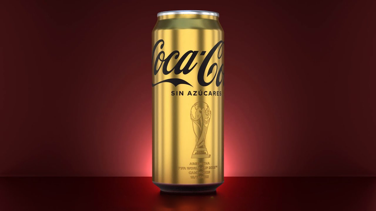 La quiero! Coca-Cola lanza una lata dorada (edición limitada) en homenaje a  nuestros Campeones del Mundo