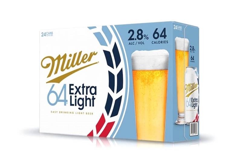 有名なミラー・エクストラ・ライトの特徴と低アルコール度数をご覧ください。