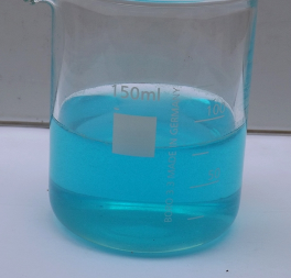 Copper sulfate test in metal containers